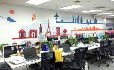 范县教你设计办公室墙绘的方法。