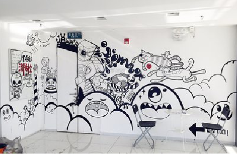 范县手绘墙并非传统涂鸦。